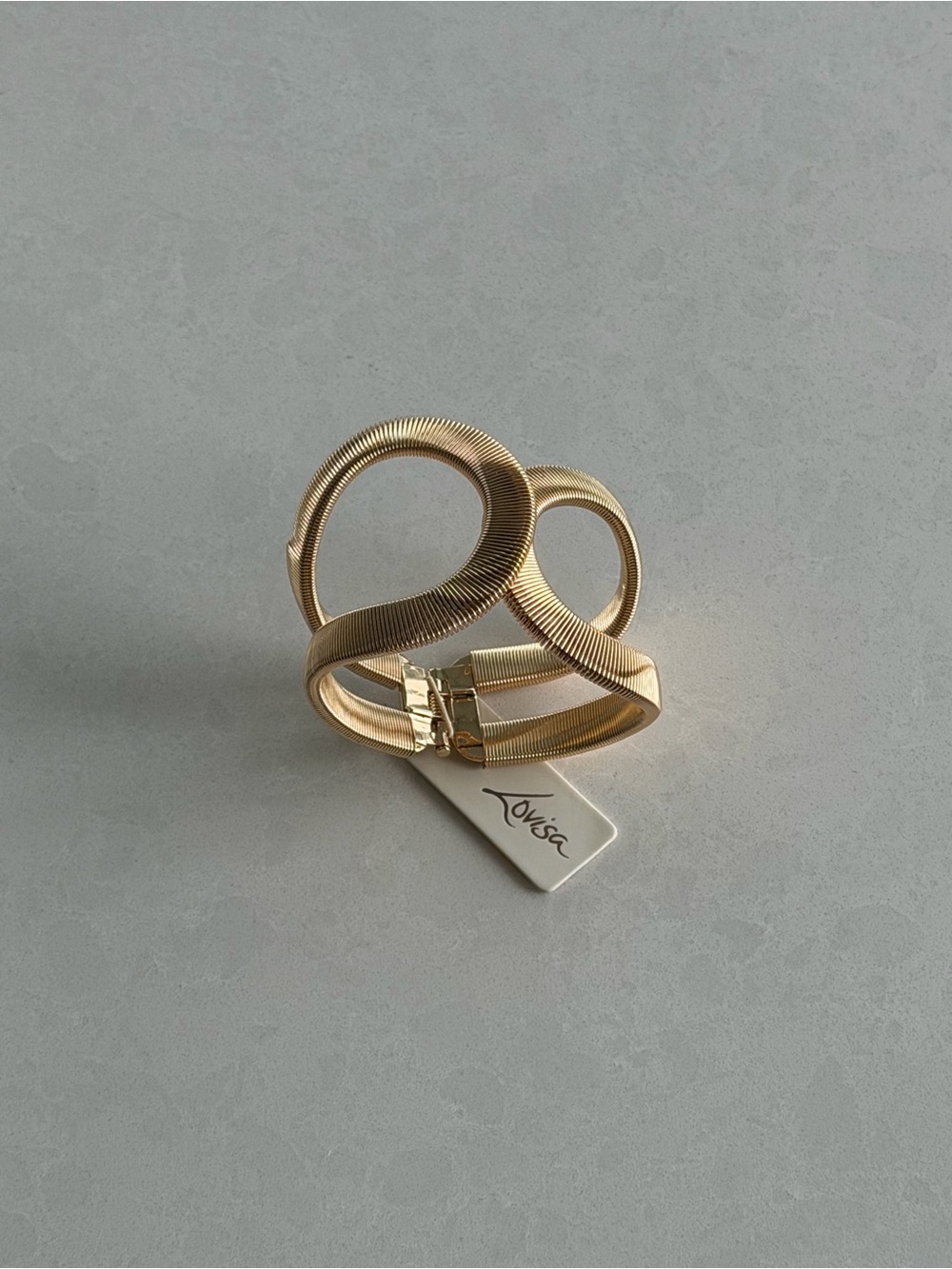Gold Cable Bracelet/Cuff - Picture 5 of 5